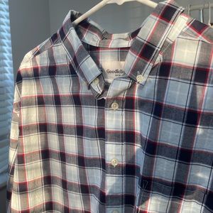 Good fellow & co Blue Red Plaid Long sleeve dress shirt